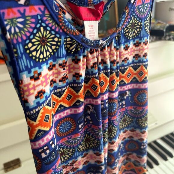 Kiss Colorful Patterned High Low Dress M 10/12 - Picture 9 of 16